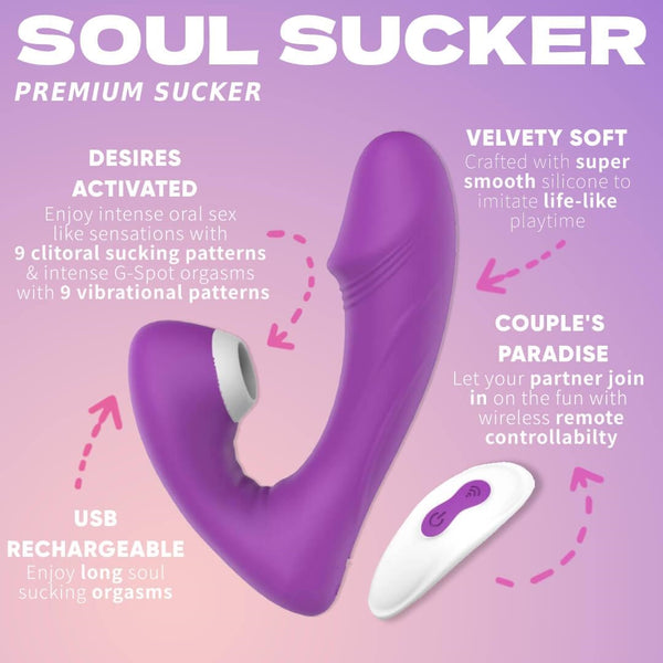 KISSMEBRO THE SOUL SUCKER SUCKING VIBRATOR (REMOTE)