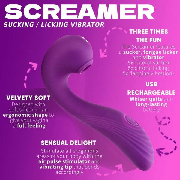 KISSMEBRO THE SCREAMER SUCKING AND LICKING VIBRATOR